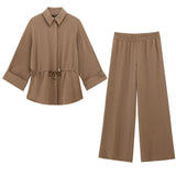 2025 New Women's Wear Long-Sleeved Collar Shirt Casual
