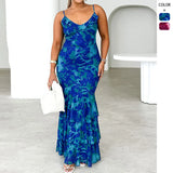 Babes Sexy Temperament Fashion In Dress Slings Long Lace Dress Dress