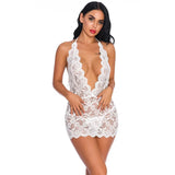 Sex Lingerie Lace Perspective Hanging Neck Sling