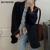 New Spring Autumn Loose Women Jacket Blazer Casual Notched Collar Long Sleeve Female Jackets 2021 Ladies Suit