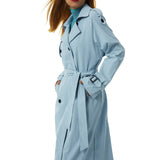 Women Double Breasted Long Trench Coat Fall Winter Clothes Classic Lapel Long Sleeve Windproof Overcoat with Belt Long Overcoat-Outfit
