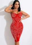 Party Sexy Crystal Strap Long Bodycon