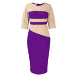 Plus-Size Women's Clothing 2025 Spring New Fashion Temperament OL Five-Sleeve Bagted Hip