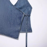 Summer Cowboy Collar Jacket Women's Small Sling Vest-Outfit