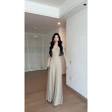 Sister Temperament Knitting Set Autumn V Collar With Long-Sleeved Dress Shawl Two Sets Of