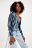 Trendyol Plaid Knitwear Cardigan