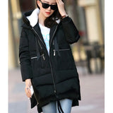 size 5XL winter woman coats 2018 Large size Thicken loose female coat women cotton Hooded long coat elegant IOQRCJV