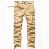 New Men Cargo Pants Men Multi Pockets Pants Military Camouflage Track Pants Trousers Mens Elastic Waist
