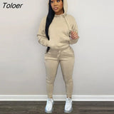 2 Piece Set Tracksuit Women Autumn Winter Fleece Warm Hoodies Top Long Pants Outfits Lounge Wear Jogger Suit