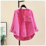 Wicked Long-Sleeved Shirt Women's Fashion Casual Korean Version Of The Long-Term Shirt