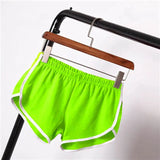 Hot Women Blend Short Pants Contrast Binding Side Split Elastic Waist Patchwork Casual Beach Party