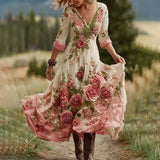 Shirt Dress Bohemian Holiday Dress Print