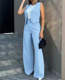 New Fashion Suit Vest Vest Broad Leg Trousers Casual