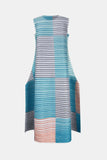 Block Accordion Pleated Sleeveless